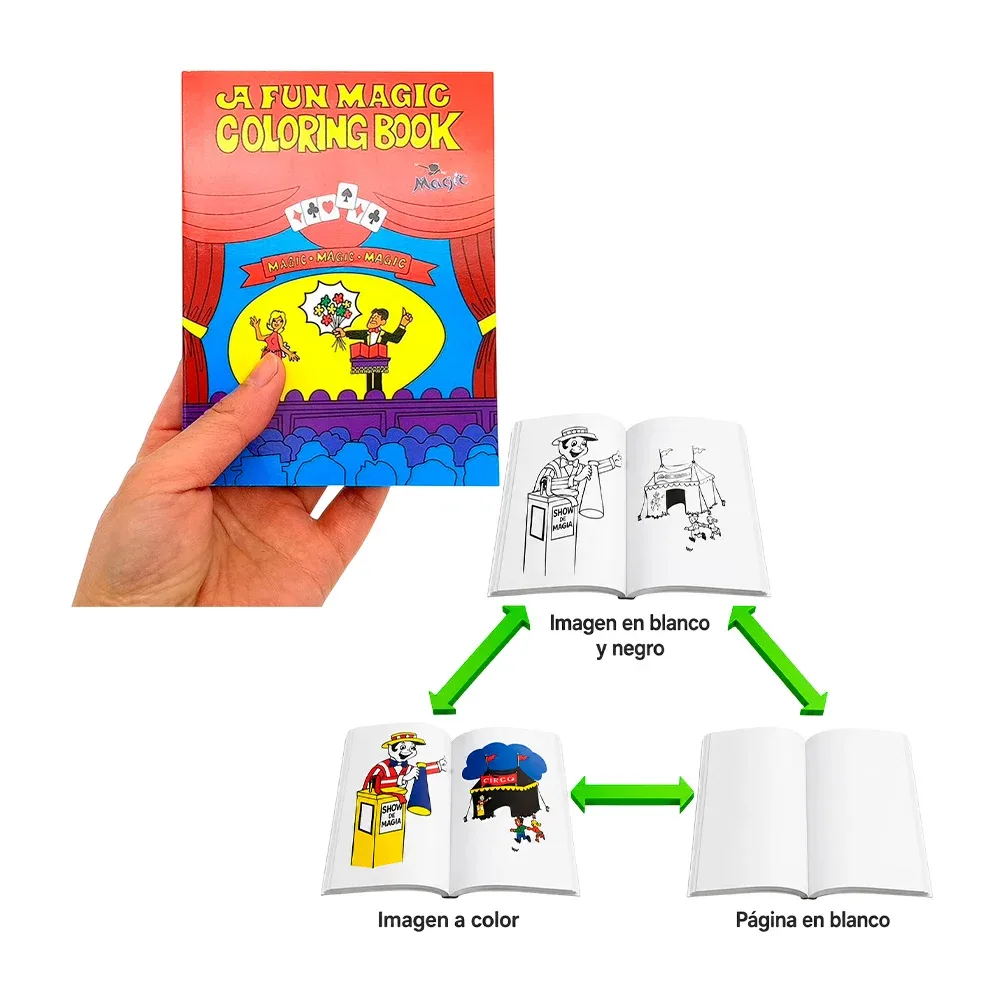 Cuaderno de mágica con dibujos ilustrativos con temática infantil / a fun magic coloring book / 2236