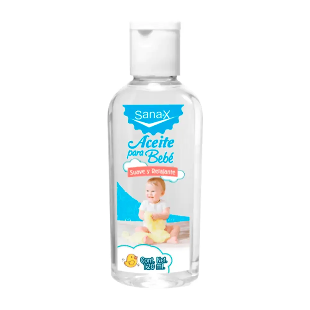 1pza Aceite para bebé sanax suave y relajante, 60ml