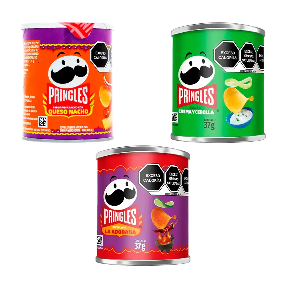 Botana pringles de 37g sabor crema y cebolla / pringles37-c
