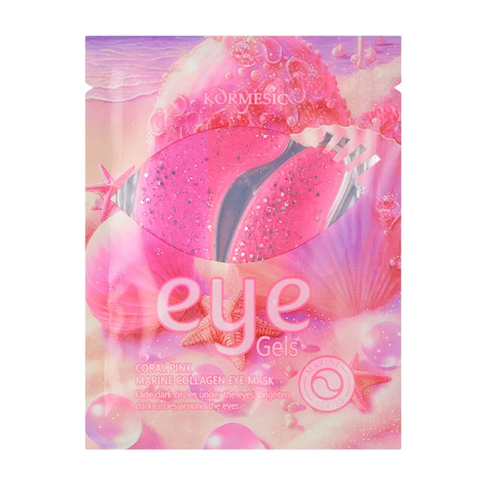 1pza Mascarilla de gel, hidratante con colágeno marino rosa coral para ojos, 7.5g / kormesic / kmc96605