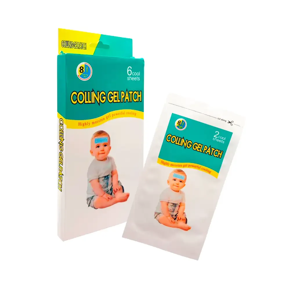 Paquete con 6 parches de gel para enfriamiento de larga duración, multifuncional