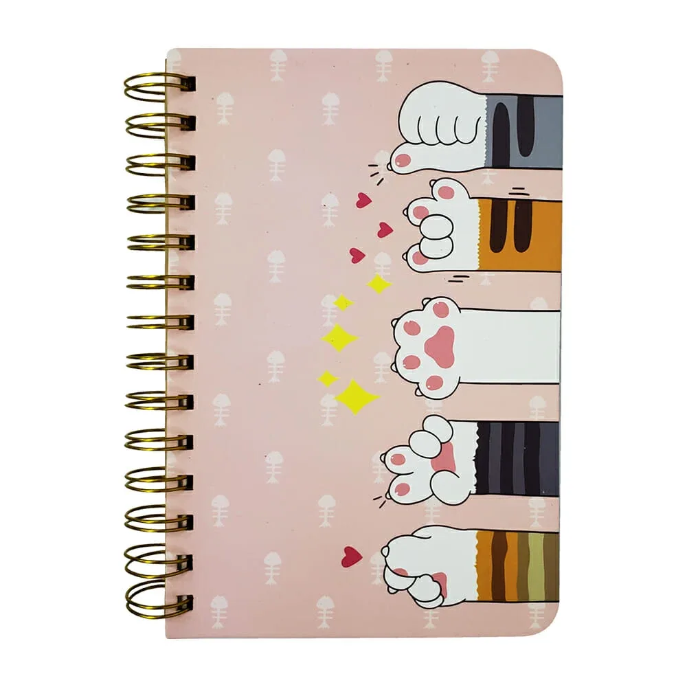 Cuaderno agenda calendario yisenwenju de pasta dura con doble espiral metálico, 52 hojas páginas y diseño de animales, variedad de diseños / 1912-s / 1913