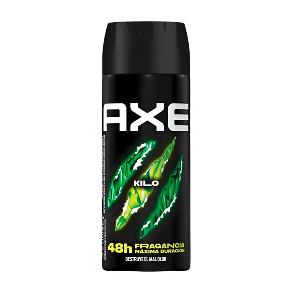 1pz Desodorante axe en aerosol, aroma kilo, 150ml