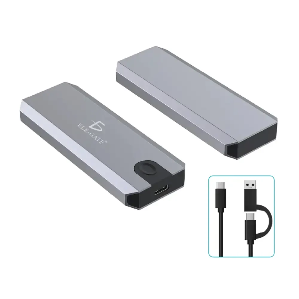 Estuche - gabinete adaptador para discos duros con cable de doble salida, 10gbps
