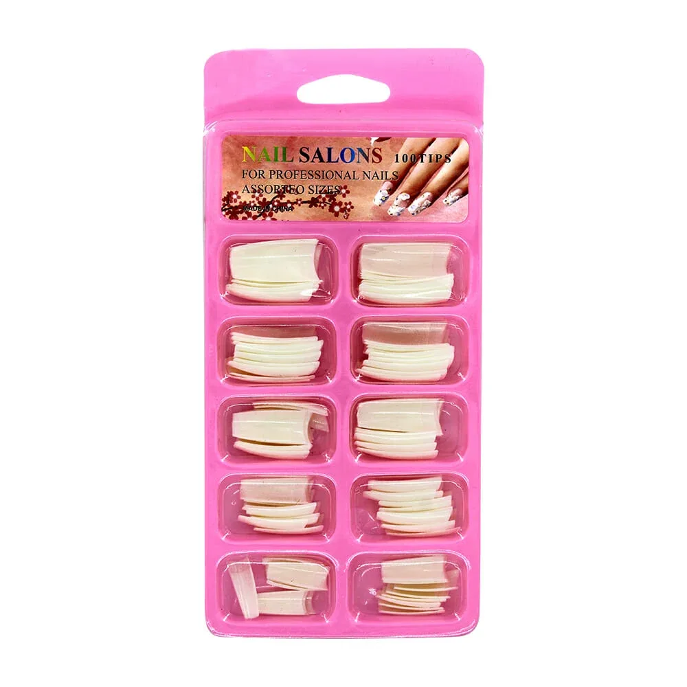 Set con 100 uñas postizas de punta bailarina, variedad de tamaños / nail salons / d21-19