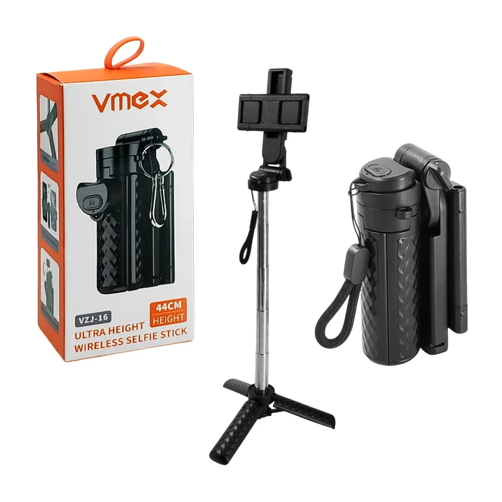 Selfie stick con estabilizador para fotos, inalámbrico con giro 180 + tripie