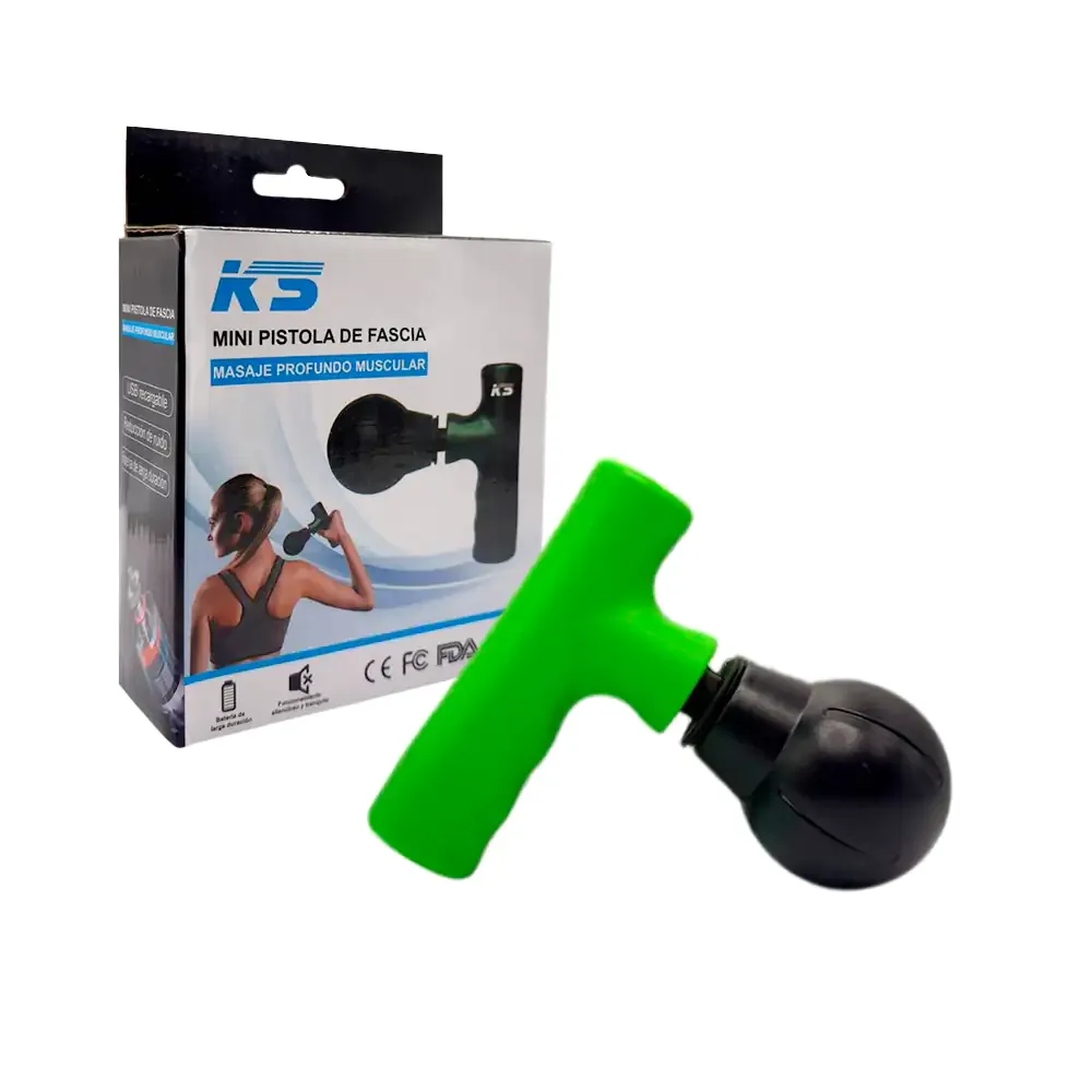 Mini masajeador ks recargable tipo pistola, variedad de colores
