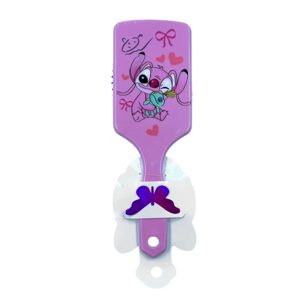 Cepillo rectangular de plástico con diseño stitch o ángel para el cabello, variedad de modelos / 100018