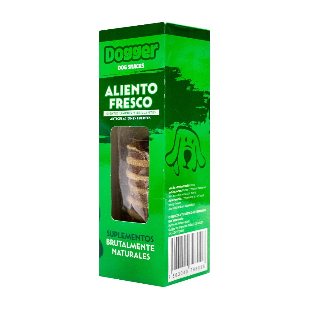 Caja con 2pz de tráquea de res deshidratada con perejil, 50gr premio para perro