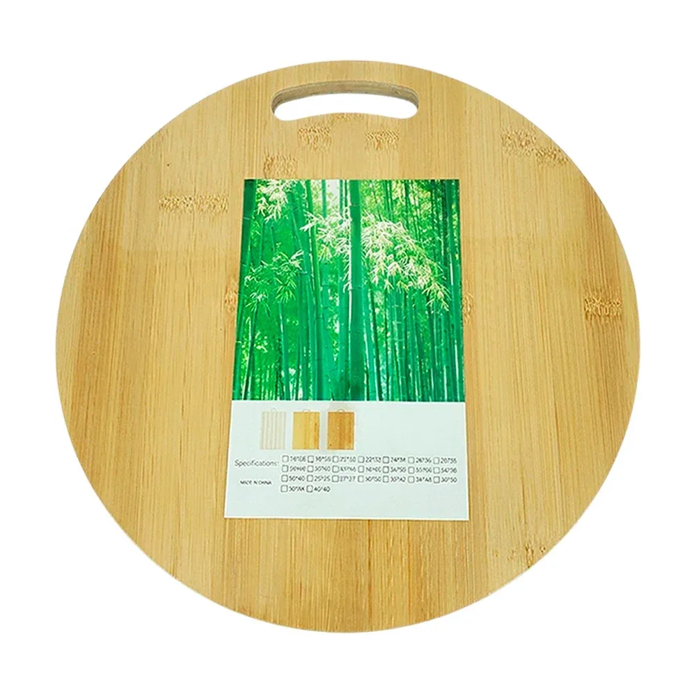 Tabla de madera redonda para cortar de 32cm y 1.7cm de grosor