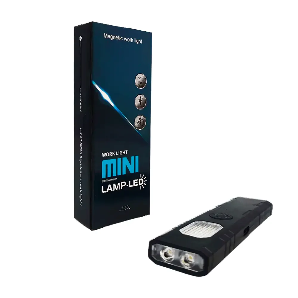 Mini linterna magnética portátil recargable con puerto usb / tipo-c / d050
