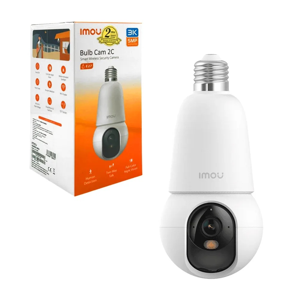 Cámara de seguridad imou tipo socket con audio bidireccional conexión wifi, entrada sd, detección de movimiento / e27 / cv-1918 / ipc-k6c-5h1web / bulb cam 2c