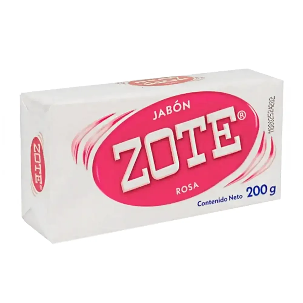 1pz Jabón en barra zote color rosa para ropa de 200g / 005688