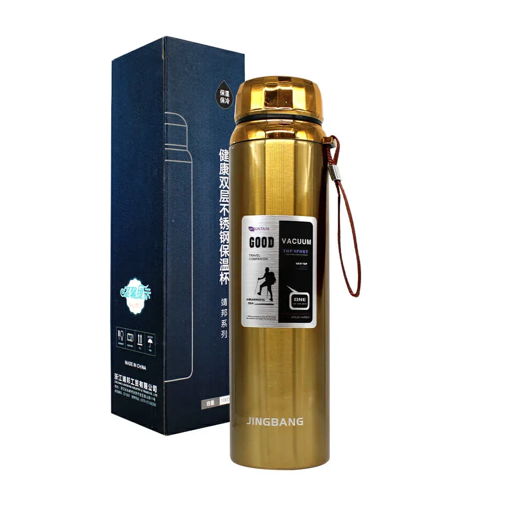 Termo liso metálico jingba con infusor y capacidad para 1000ml, variedad de colores / 11145