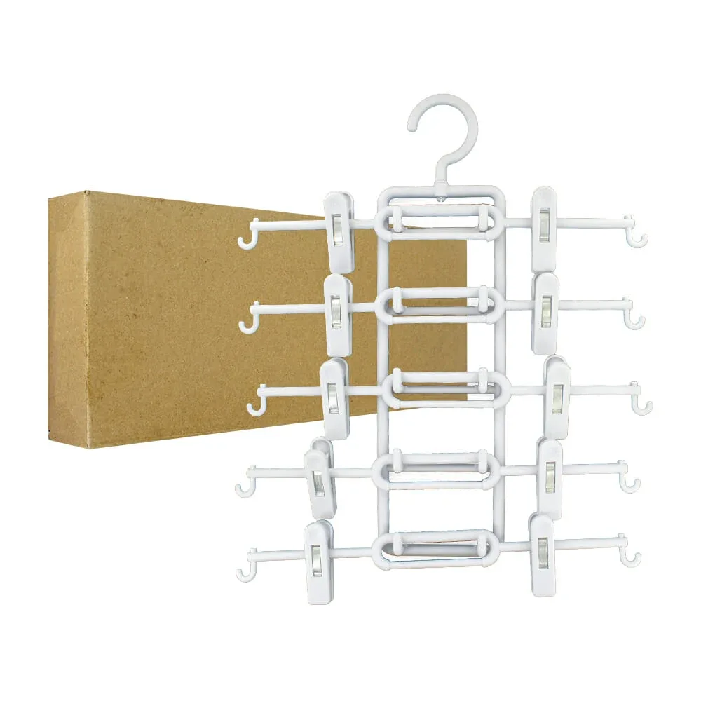 Percha / organizador de ropa retráctil, 5 multicapas / ao-40