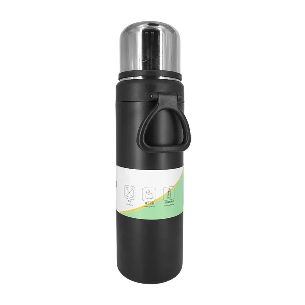Termo liso de acero inoxidable con filtro + agarradera y capacidad de 700ml, variedad de colores / vacuum cup bottle