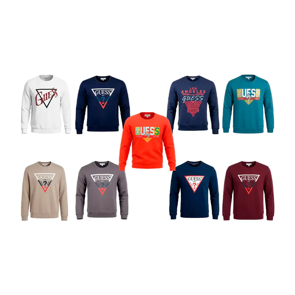 Sudadera hoodie guess con variedad de estampado, colores y tallas