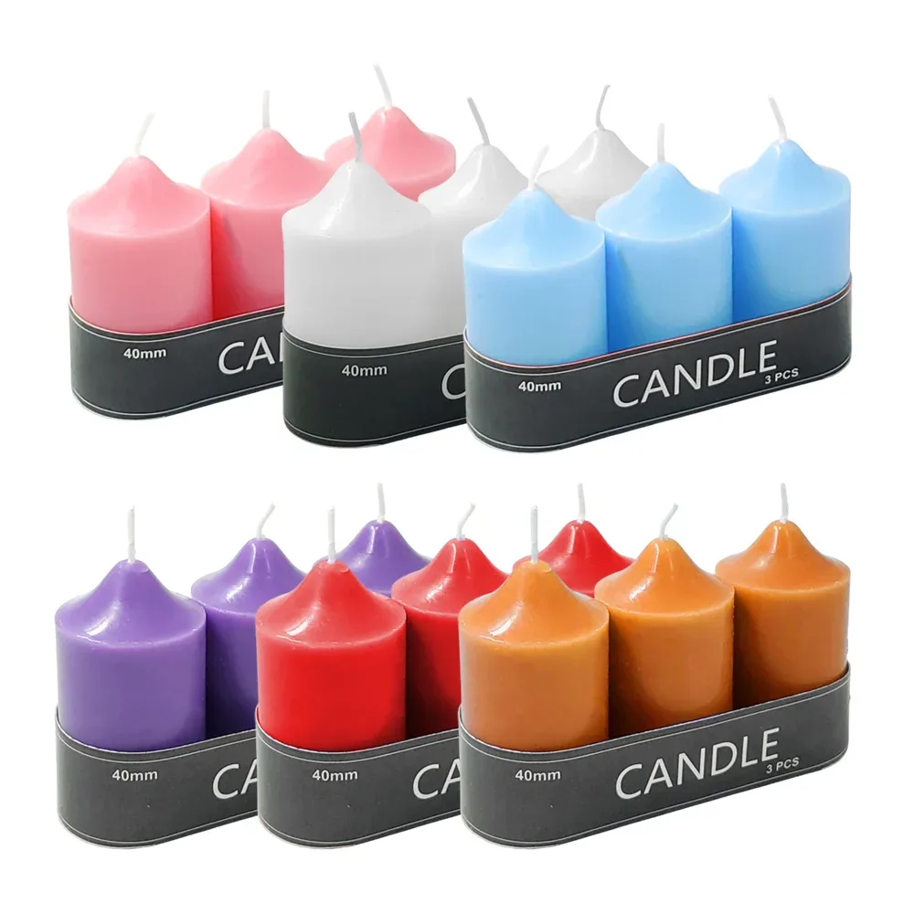 Paquete con 3 velas aromáticas, 7cmx3, variedad de aromas y colores / 11182