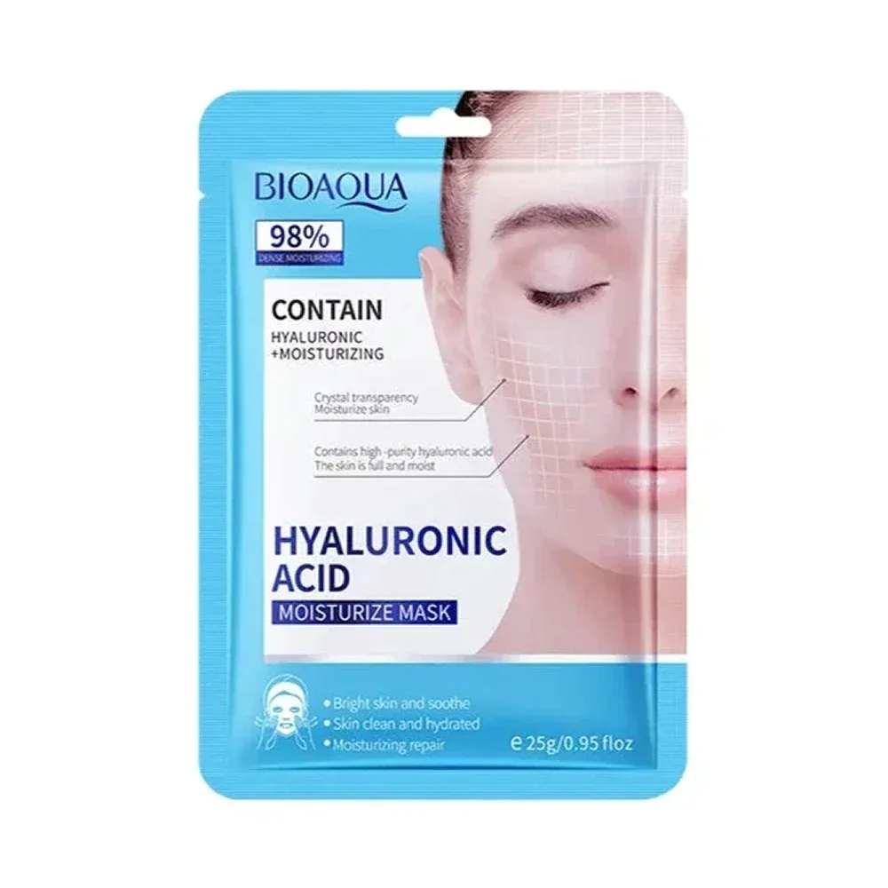 Mascarilla facial bioaqua con ácido hialurónico rejuvenecedora de piel, 25g / bqy92027
