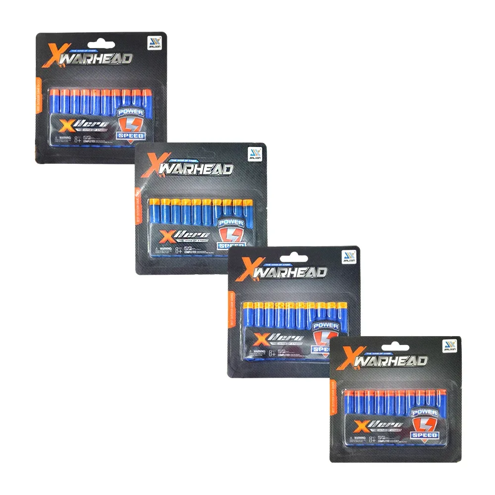 Paquete x warhead con 10 dardos de espuma, variedad de modelos / power speed