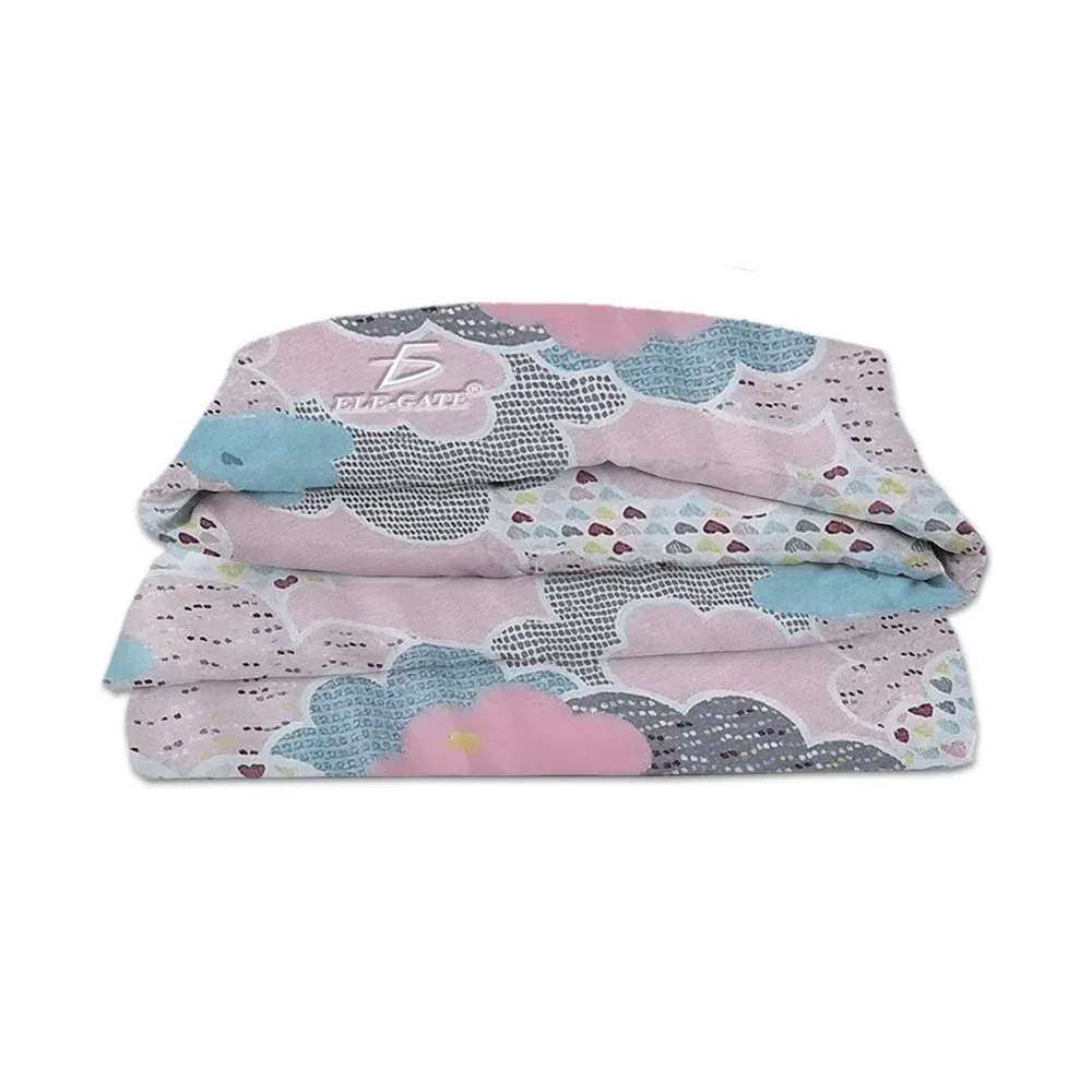 Juego de 2 sábanas y 2 fundas para almohada con estampado de corazones, 150x220xm / almo.23.150cm
