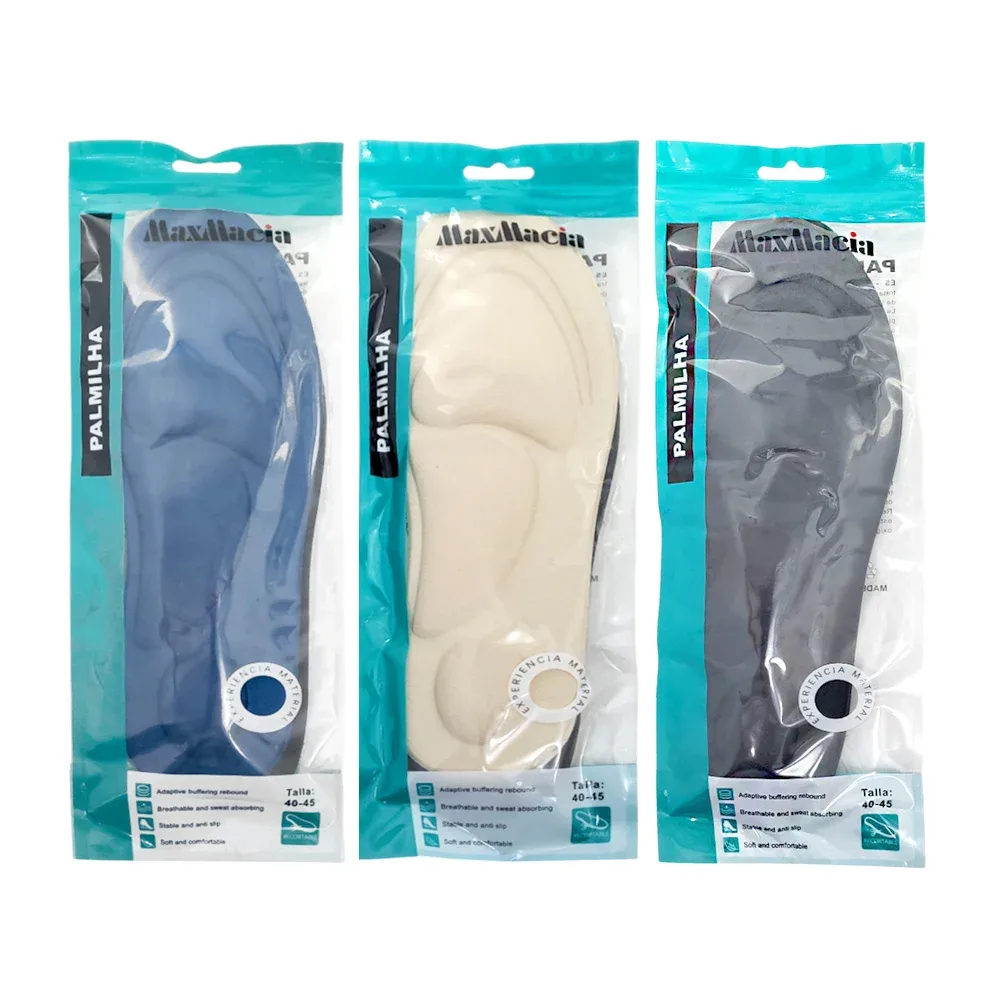 Par de plantillas maxmacia con almohadillas de espuma para calzado, talla 40-45