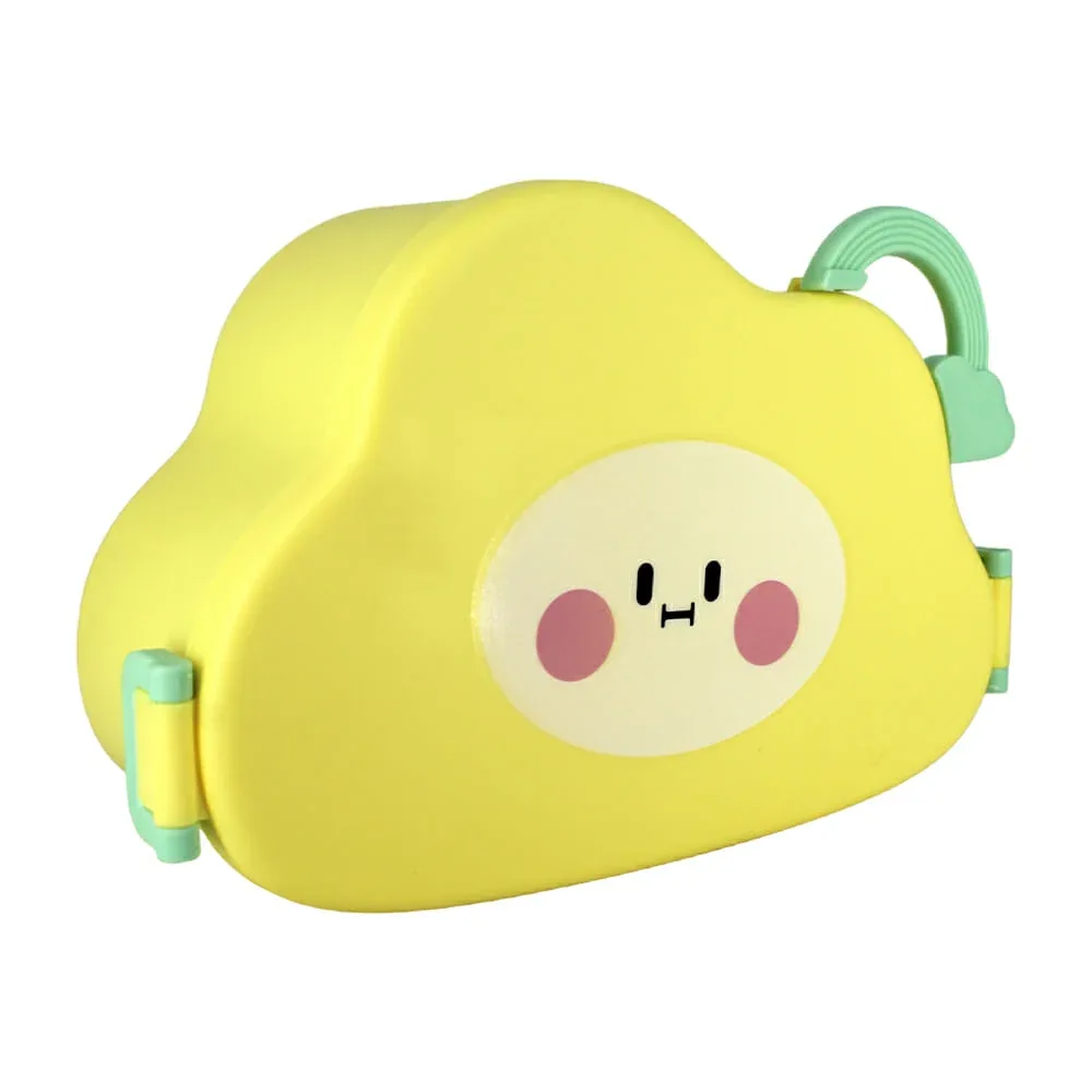 Tupper con forma de nube, 4 compartimentos + cubierto, variedad de colores / 6710