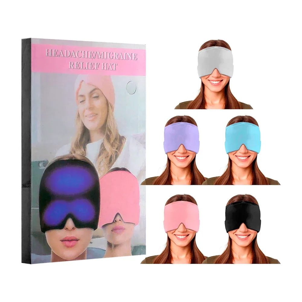 Gorro-mascara de gel frio para aliviar el dolor de cabeza / gel ice covered 80875