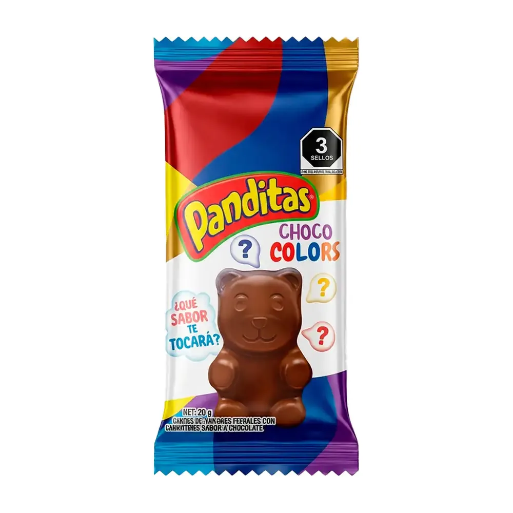 Gomita ricolino panditas choco colors sorpresa, 20g / 345500