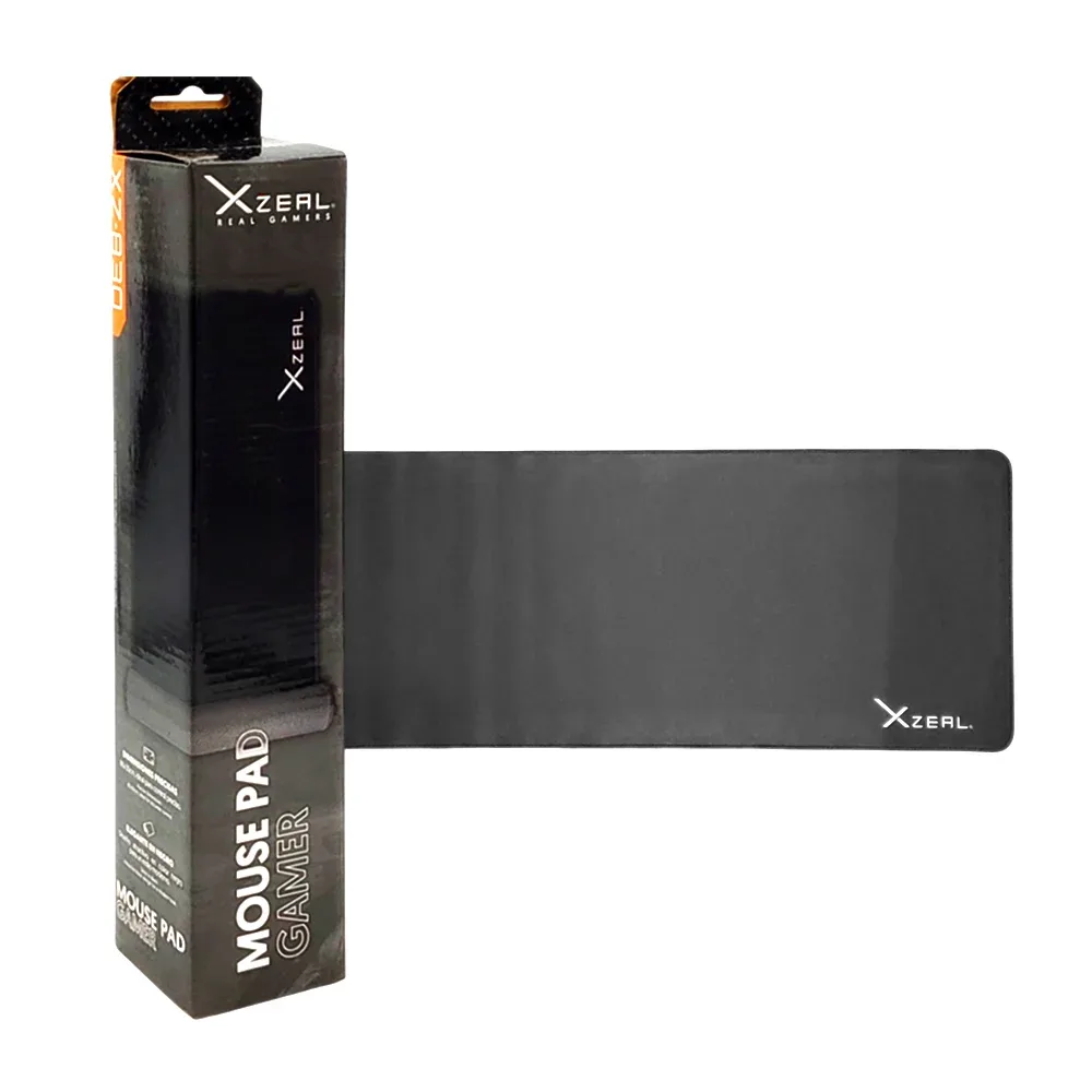 Mouse pad gamer xzeal con borde reforzado, textura suave y antiderrapante, 80x30cm / xzpemp1b