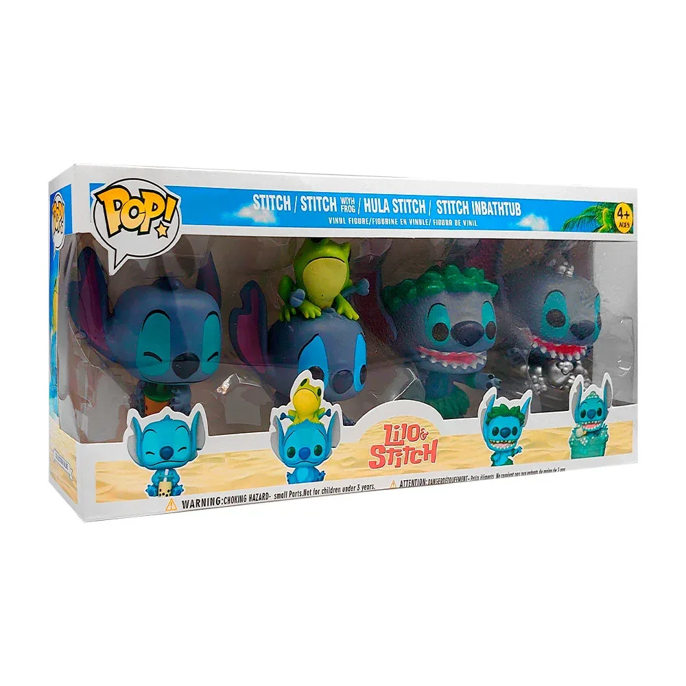 Paquete con 4 figuras pop coleccionables de lilo y stitch, 7 cm, variedad