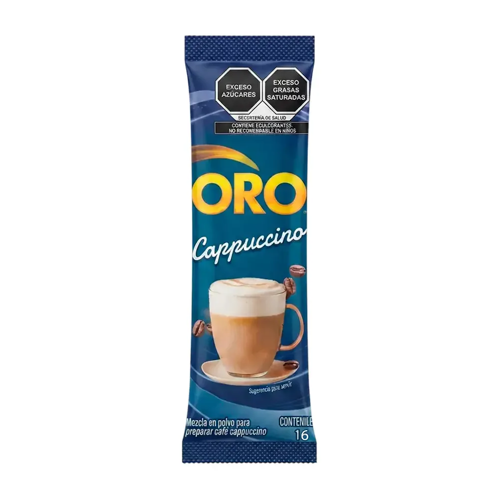 1pz Sobre café oro, polvo sabor cappuccino, 16g / 417059