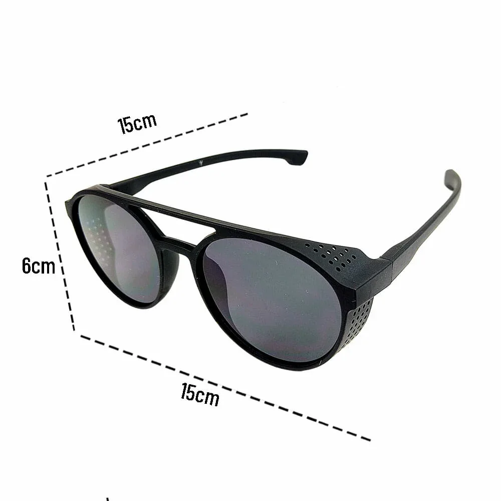 Lentes de sol circulares con protección lateral 3094