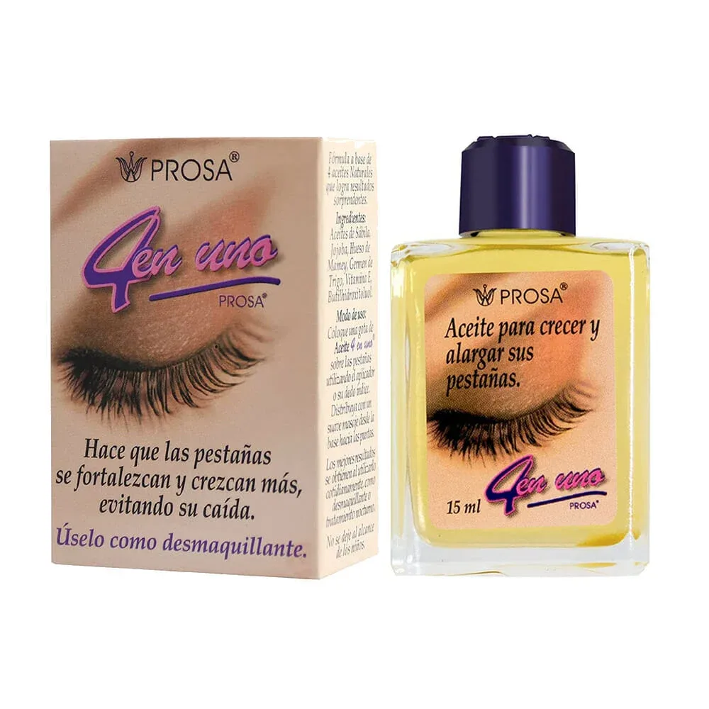 Aceite prosa 4 en 1 para alargar y dar crecimiento a pestañas 15ml / 11405