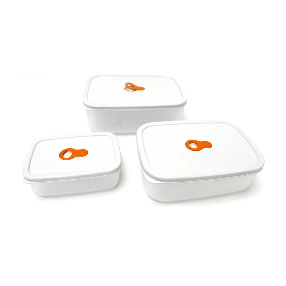 Set 3 tuppers rectangulares, variedad de tamaños / 2211-tb3