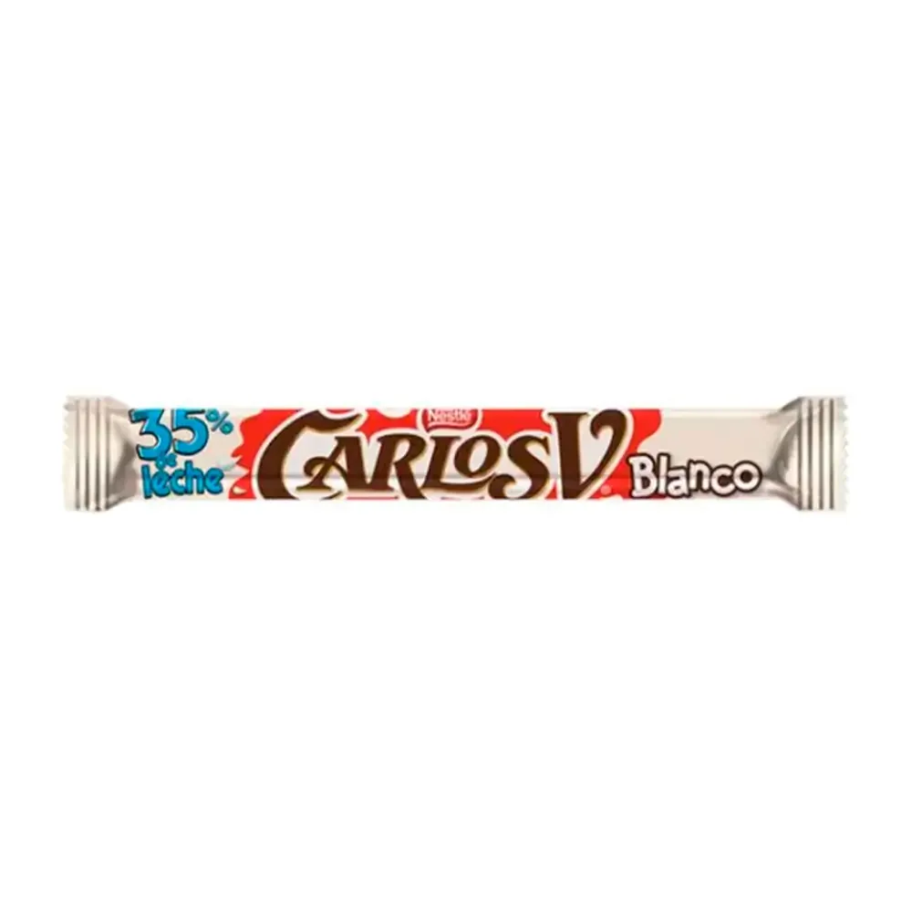 1pza Chocolate blanco carlos v stick de 8g