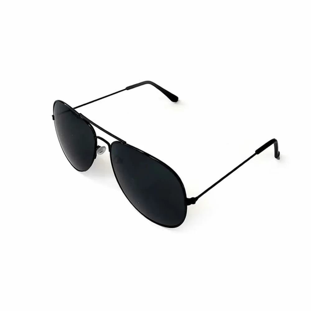 Gafas de sol estilo aviador color negro / 2549-1f