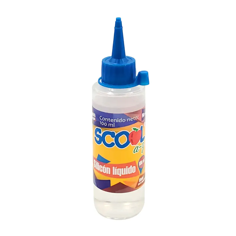 Bote de silicón líquido en frío de 100ml transparente, scool