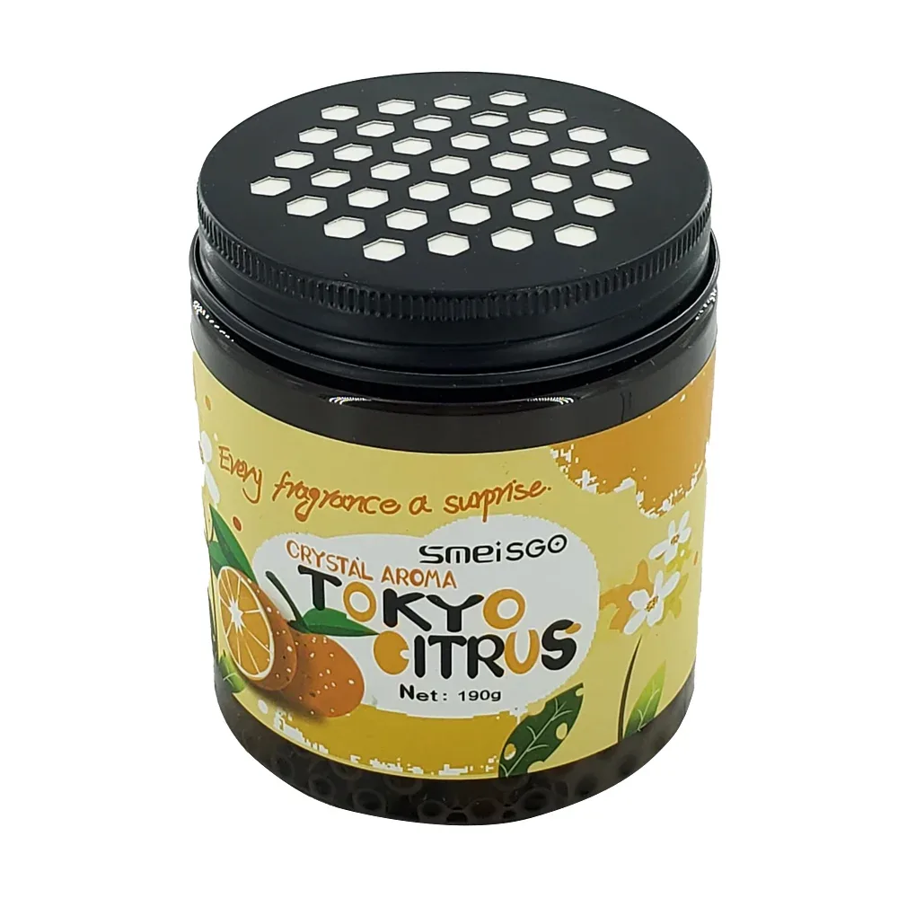 Frasco difusor de aroma con bolas de hidrogel perfumadas con esencias naturales / smeisgo / tokyo citrus / 14803