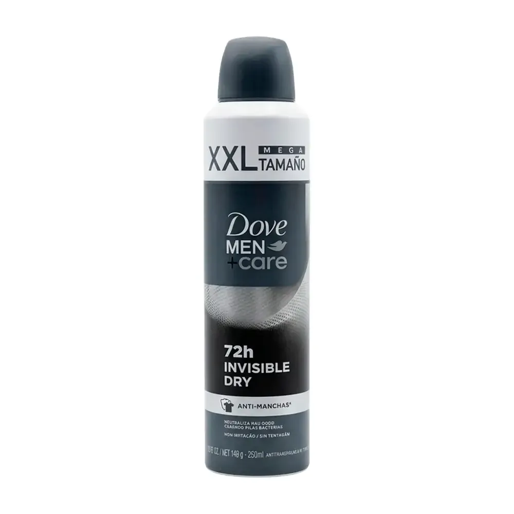 Lata con antitranspirante en aerosol dove xxl invisible dry de 250ml para hombre / 247826