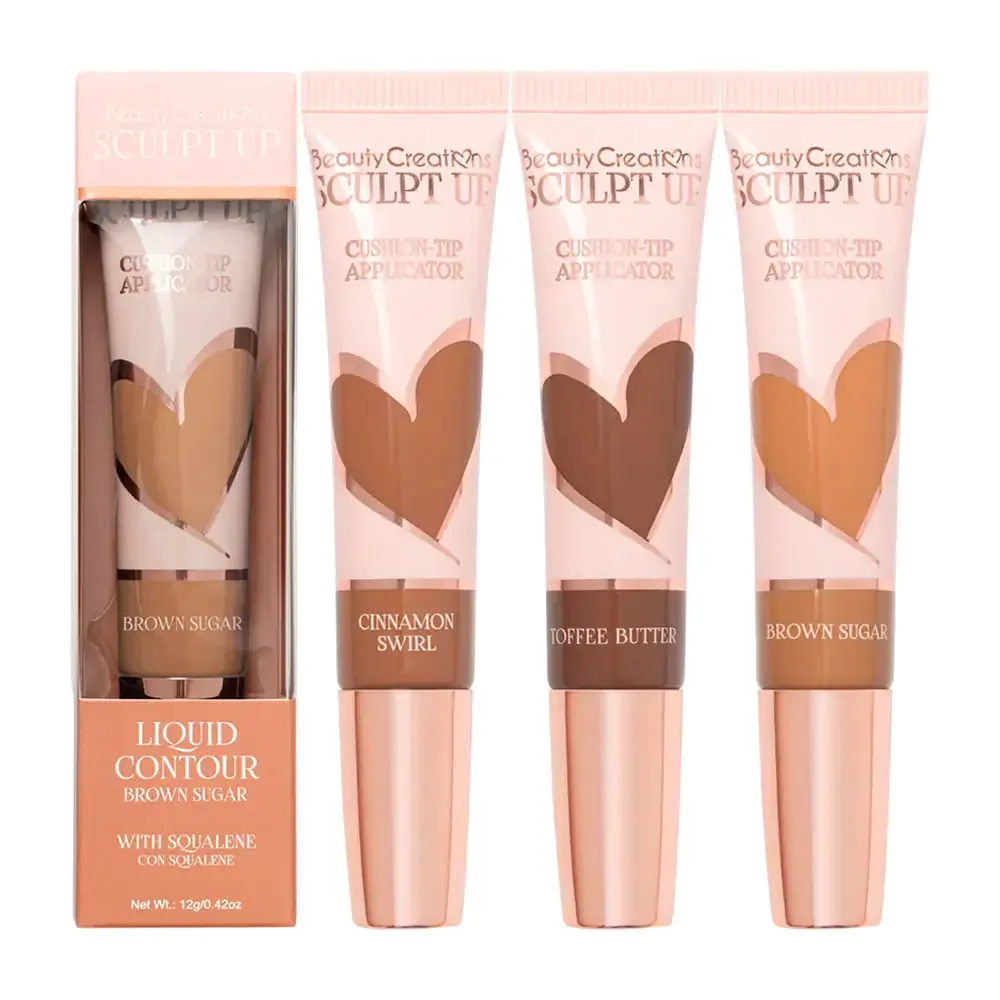 1pza contorno líquido sculp up para el rostro con esponja aplicadora cushion-tip, 12g, variedad