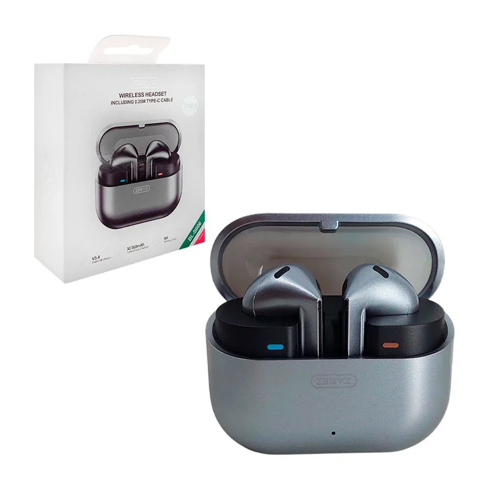 Audifonos byz inalámbricos con diseño ergonómico + estuche de carga / bl-s606