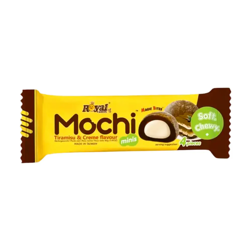 Paquete con 4 mini mochi sabor tiramisu y crema ultra suaves, 40g / 037398