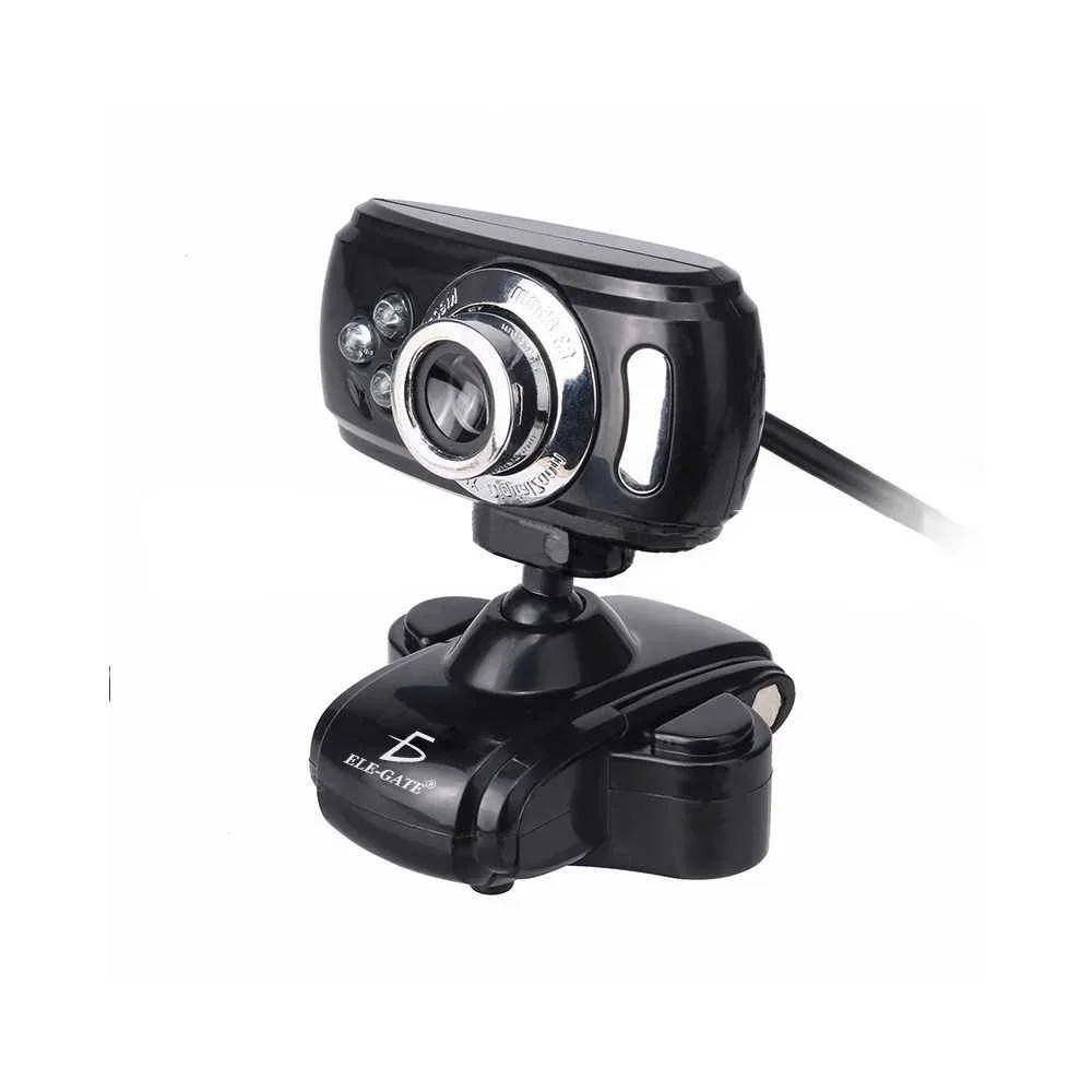 Webcam para computadora con micrófono, entrada usb, ángulo adaptable hasta 180 grados / web.19