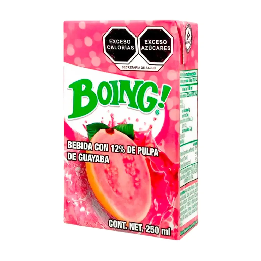 Mini jugo boing con sabor guayaba de 250ml / boing-g