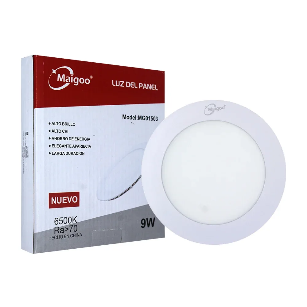 Lámpara / luminario led circular maigoo para empotrar de 9w-6500k, 15cm / mg01503