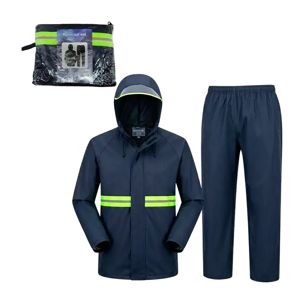 Impermeable completo con visera transparente + tiras reflectoras, varias tallas