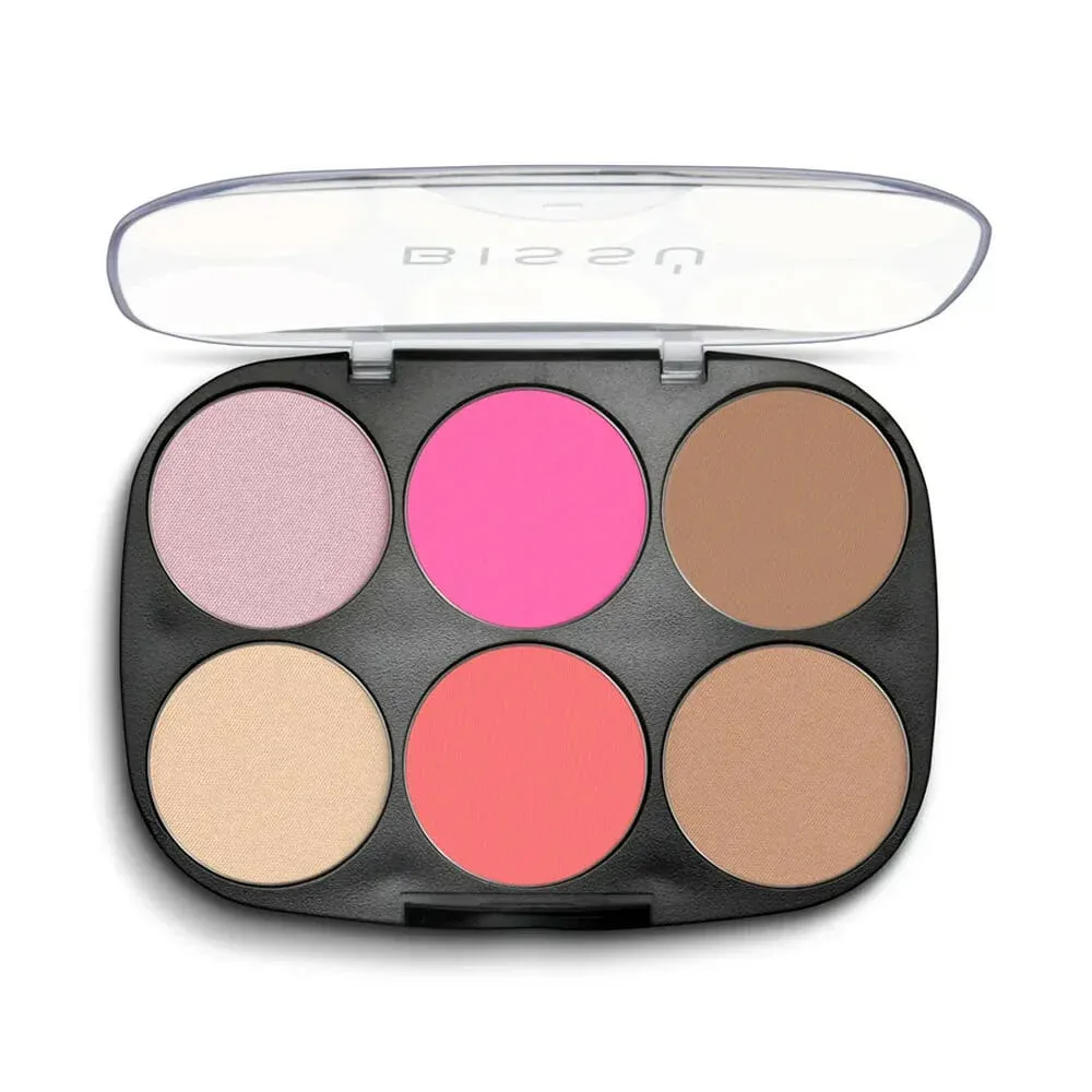 Paleta bissú con 2 iluminadores, 2 rubores y 2 bronceadores para rostro, tono 04 la chida 24g / 7080