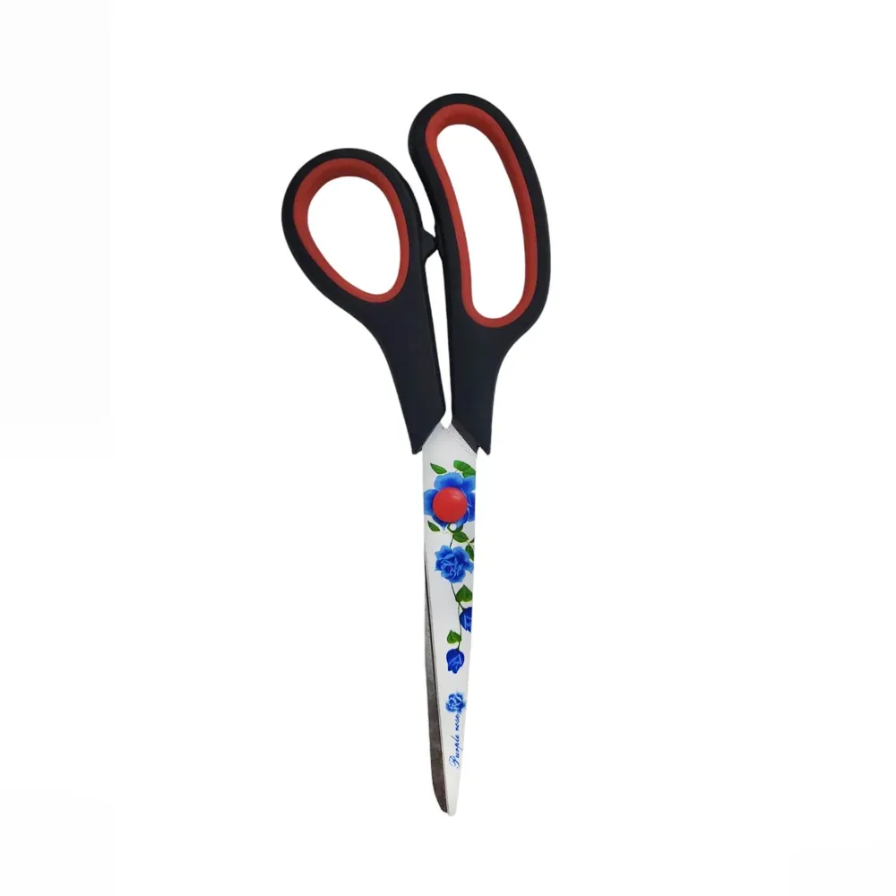 Tijeras grandes de acero inoxidable para alimentos + estampado de flores / 14215