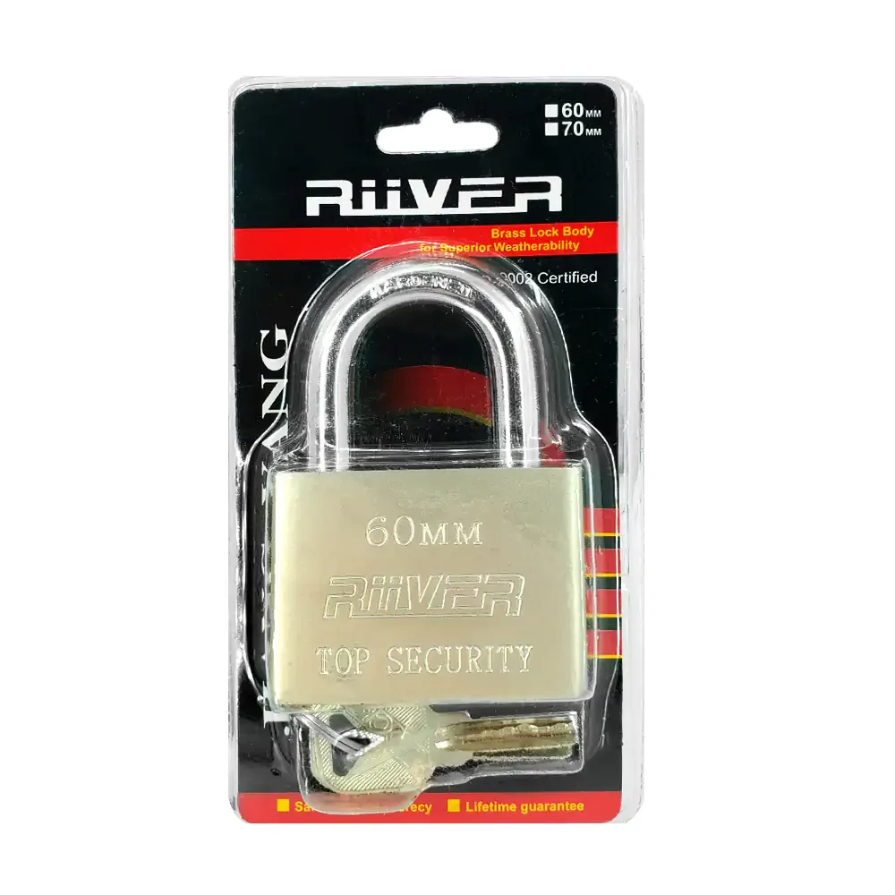 Candado de seguridad riiver de 60mm con juego de 3 llaves de repuesto